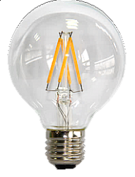 ΛΑΜΠΤΗΡAΣ LED FILAMENT ΔΙΑΦΑΝH 4W   E27 - G125