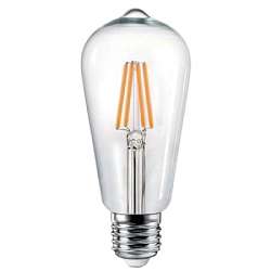 ΛΑΜΠΤΗΡAΣ LED FILAMENT ΔΙΑΦΑΝH  4W   E27 - ST64