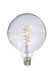 ΛΑΜΠΤΗΡAΣ LED FILAMENT SPIRAL ΔΙΑΦΑΝH   6W   E27 - G125