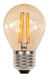 ΛΑΜΠΤΗΡAΣ LED FILAMENT DIMMABLE AMBER   4W   E27 - G45